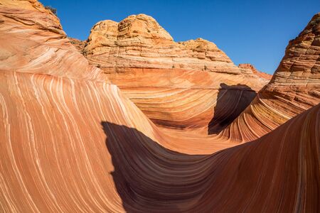 The infamous Wave formation in northern Arizona on the Kaibab Plateau in incredibly difficult to...
