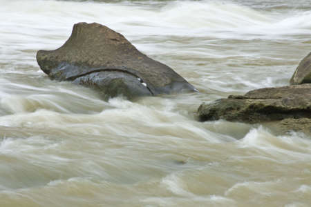 Flooded Big Raccoon Creek in Bridgeton, Indiana
