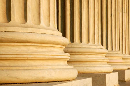 Columns at United States Supreme Courtの写真素材