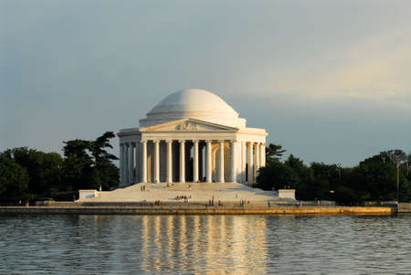 The Jefferson Memorial in Washinton, DC, shown on a summer evening.のeditorial素材