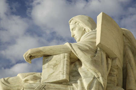 Statue at United States Supreme Court in Washington, DC.の写真素材