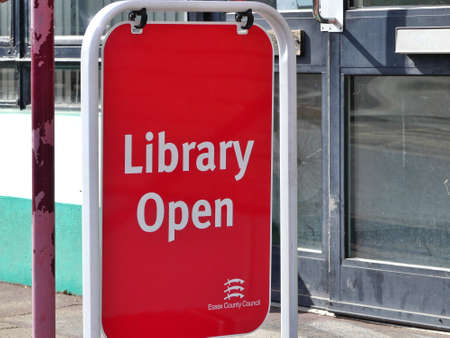 Harlow, England - 13 March 2019. The library at Staple Tyeのeditorial素材