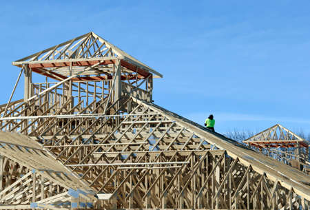construction worker on the structure of a building project