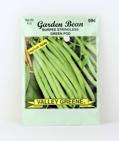 SPENCER , WISCONSIN, May, 9, 2015  Package of Valley Greene Bean Seeds. Valley Greene is an American...