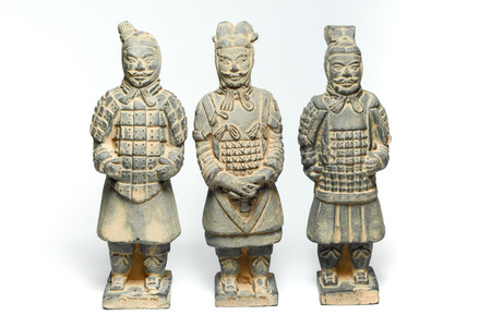 Three Terra Cotta Warriors by ancient chinaの写真素材