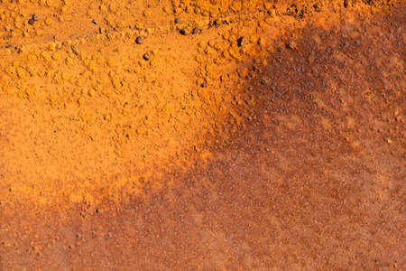 Heavy multicolored rust on metal sheet