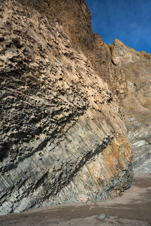 Columnar structure of a volcanic basalt rockの写真素材