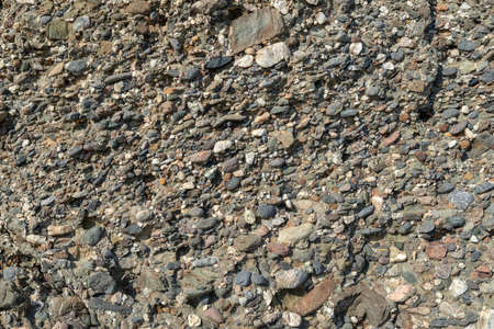 Natural stone texture. A conglomerate of ancient pebbles cemented with silicified sand.の写真素材