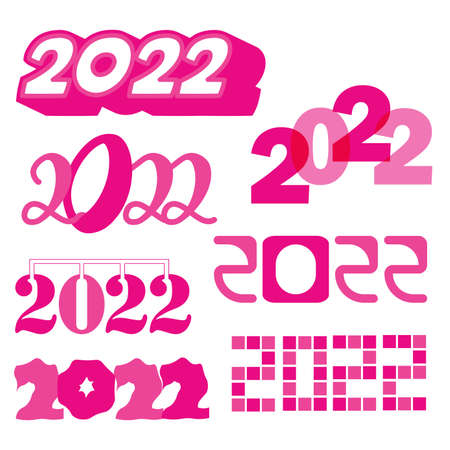 Happy New Year 2022 Wishing everyone a great year, happiness, good health in 2022.のイラスト素材