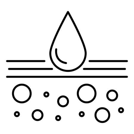 symbol icon Skin that has water that seeps into the skinのイラスト素材