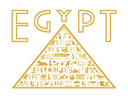 Pyramid of the hieroglyphsのイラスト素材