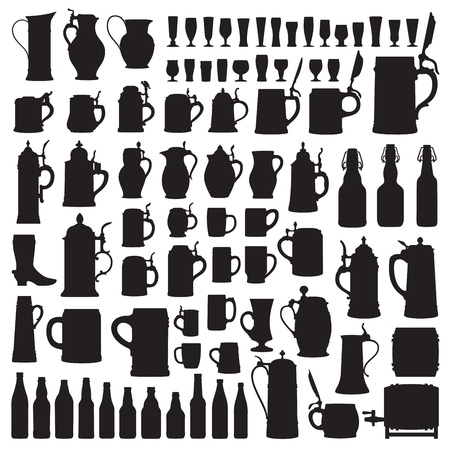 Beerware silhouettesのイラスト素材