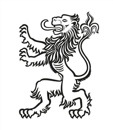 Lion Heraldic Stylized のイラスト素材
