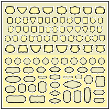 Heraldic and decorative framesのイラスト素材