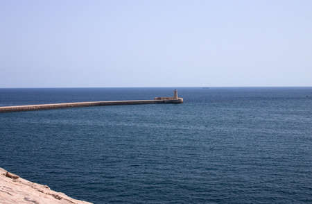 Entrance to Valletta Harbour, Malta.の写真素材