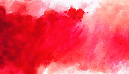 Abstract watercolor background featuring vibrant colors and splashes of paint. The texture is fluid and blends together with brushstrokes, creating an artistic and creative composition. The colors vary in intensity, creating a gradient effect that adds depth to the piece.の素材