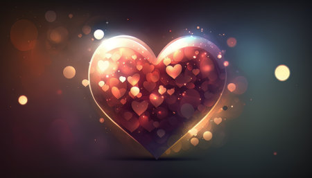 A romantic and festive Valentine's Day themed illustration.の素材