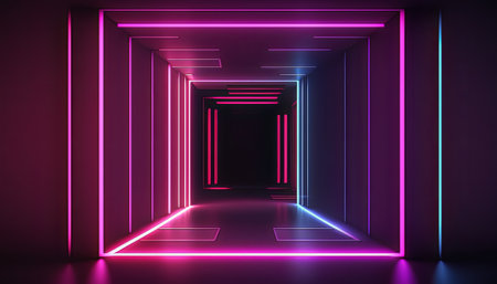 This image would make a great wallpaper or backdrop for any project that needs an energetic and futuristic feel.の素材