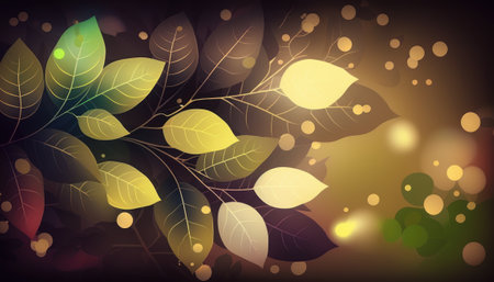 A mix of leaves and flowers, this illustration is perfect for adding a touch of nature to your designs. Whether used as a wallpaper or a decorative element, this closeup of blooming flowers is sure to add a touch of beauty and freshness to any project.の素材