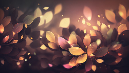 A mix of leaves and flowers, this illustration is perfect for adding a touch of nature to your designs. Whether used as a wallpaper or a decorative element, this closeup of blooming flowers is sure to add a touch of beauty and freshness to any project.の素材