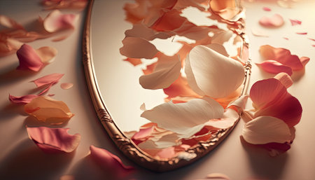 A mix of leaves and flowers, this illustration is perfect for adding a touch of nature to your designs. Whether used as a wallpaper or a decorative element, this closeup of blooming flowers is sure to add a touch of beauty and freshness to any project.の素材