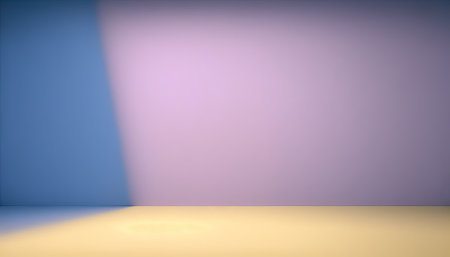A clean and modern backdrop, perfect for presentations or studio photography. The empty colored wall provides a neutral surface with a slight textured patternの素材