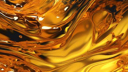The image features an abstract and fluid background that resembles liquid. The transparency of the liquid adds to its intriguing nature. The macro perspective allows for a detailed view of the surface, highlighting the intricate shapes and patterns formed by the fluid. The backdrop is minimal, making it suitable for various presentation purposes.の素材