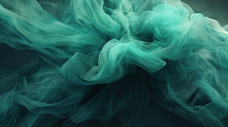A delicate dance of green smoke creates a captivating abstract pattern, adding an elegant touch to this textured wallpaper.の素材