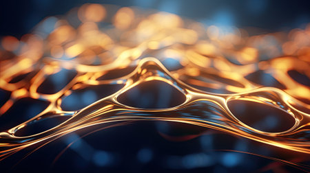 This abstract image captures the essence of fluid dynamics with a display of amber waves in rich, fiery tones that offer a sense of warmth and energy. The play of light across the textured surface creates a vibrant backdrop that's both modern and elegant.の素材