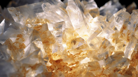 This ia an abstract gemstone background with a natural pattern and texture. The gemstone is reminiscent of agate or quartz, and the rock appears shiny and luxurious.の素材