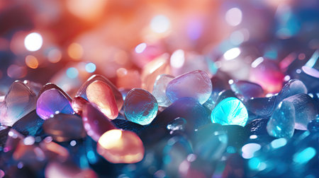 A stunning array of crystal formations ranging from glimmering bronze to sparkling blue, dark mysterious clusters to vibrant, colorful arrays. Each image captures the intricate details and shimmering reflections of the crystals, making them perfect for backgrounds, wallpapers, or as decorative elements in designs.の素材