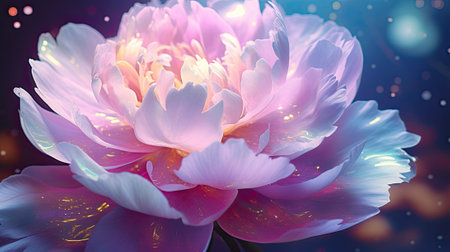 Pink Flower Close Up on Dark Backgroundの素材
