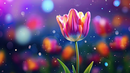 Pink Flower in Blurry Backgroundの素材