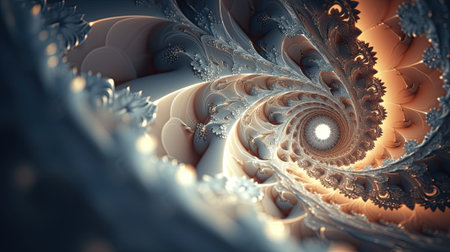 Photo pour Intricate Spiral Design in Computer Graphics - image libre de droit