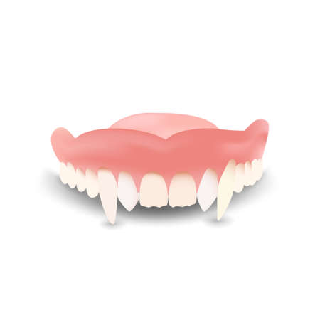 Dracula's denture isolated on white background for your creativityのイラスト素材