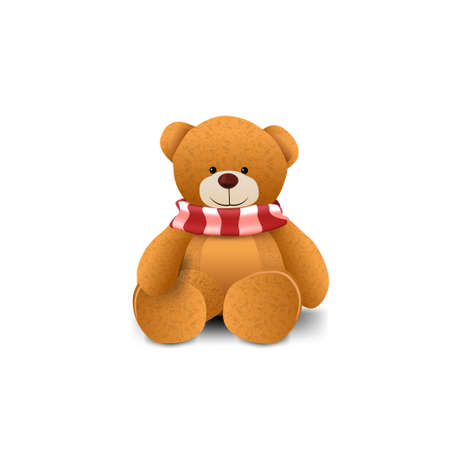 Teddy bear isolated on a white background for your creativityのイラスト素材