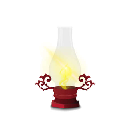 Vintage lantern isolated on white background for your creativityのイラスト素材