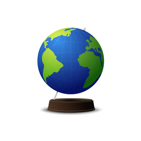 School globe isolated on white background for your creativityのイラスト素材