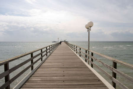 Bridge over the German Baltic Seaの写真素材