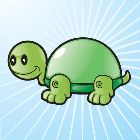 vector glass shell turtleのイラスト素材