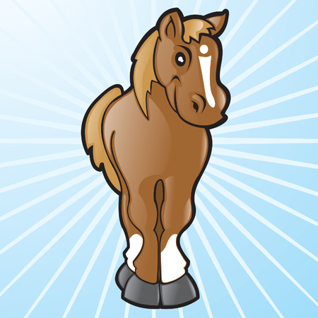 Vector Cartoon Horseのイラスト素材