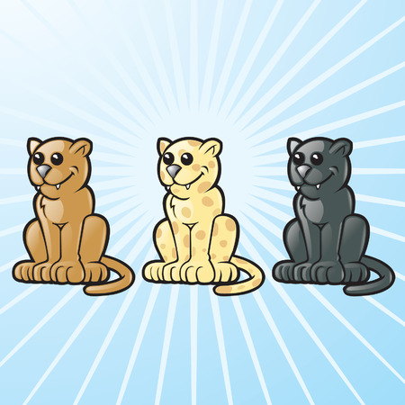 Wild Catsのイラスト素材