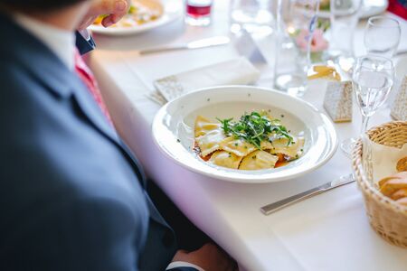 Delicious food at a wedding