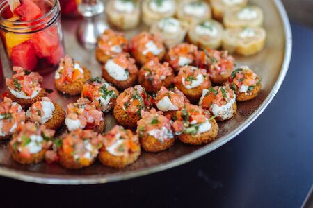 Delicious food at a weddingの写真素材