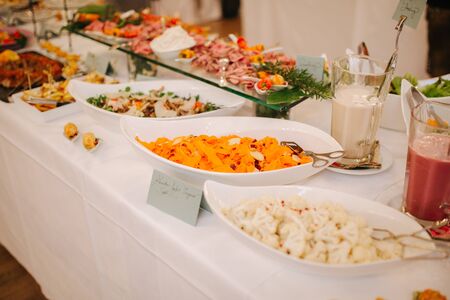 Delicious food at a weddingの写真素材