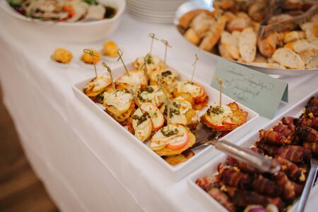 Delicious food at a weddingの写真素材