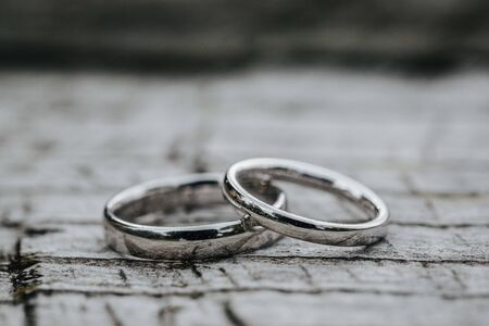 Wedding rings close upの写真素材
