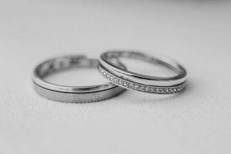 Wedding rings close upの写真素材