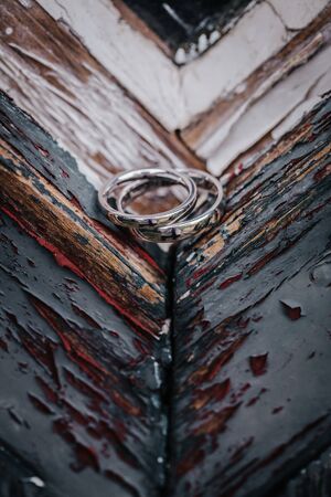 Wedding rings close upの写真素材
