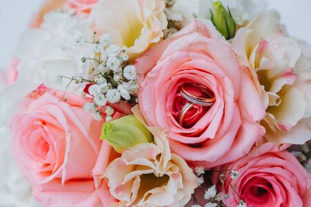 Wedding rings close upの写真素材